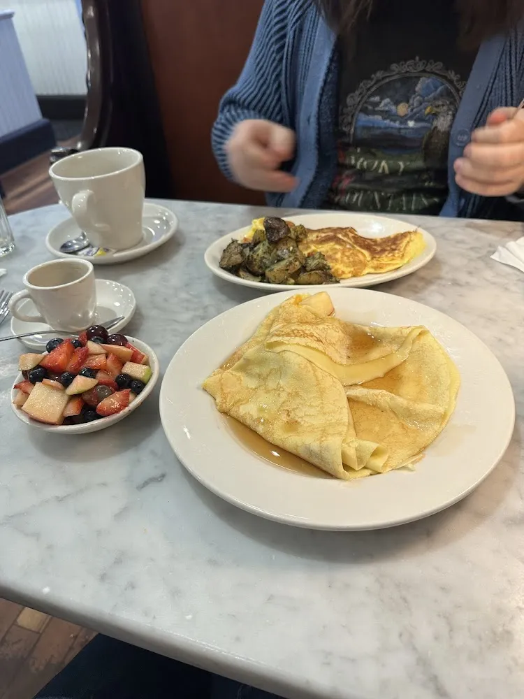 Bacon Apple Cheddar Crepe with Honey